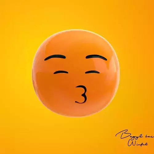 Emoji Kissing Face with Closed Eyes