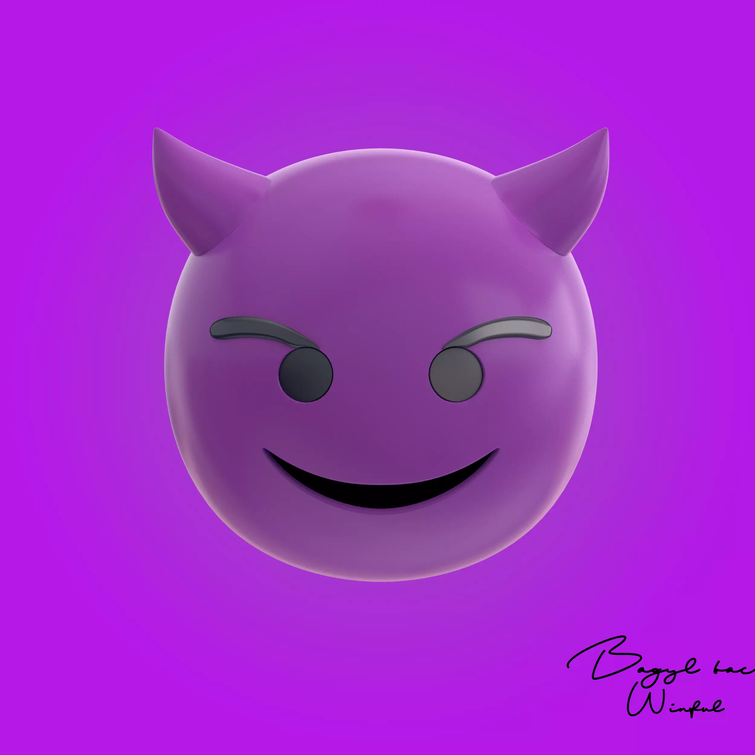 Emoji Demonic Smile 3D model