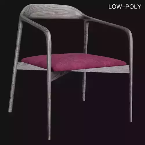 Velasca Gray Chair  Balutto Horm Artemest low poly 3d model
