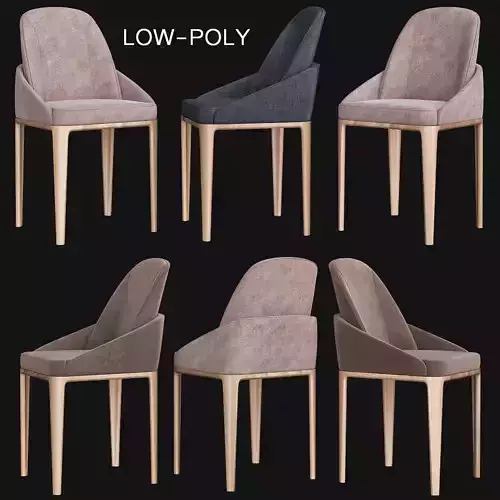 Chair Buxton by Bentley low poly 3d model