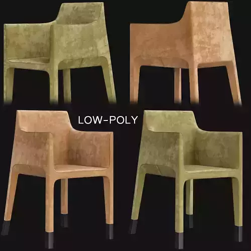 Gemma dining chair low poly 3d model