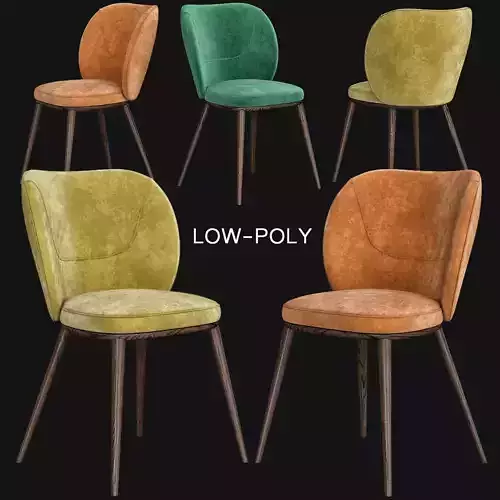 Sedie - Cantori low poly 3d model Low-poly 3D model