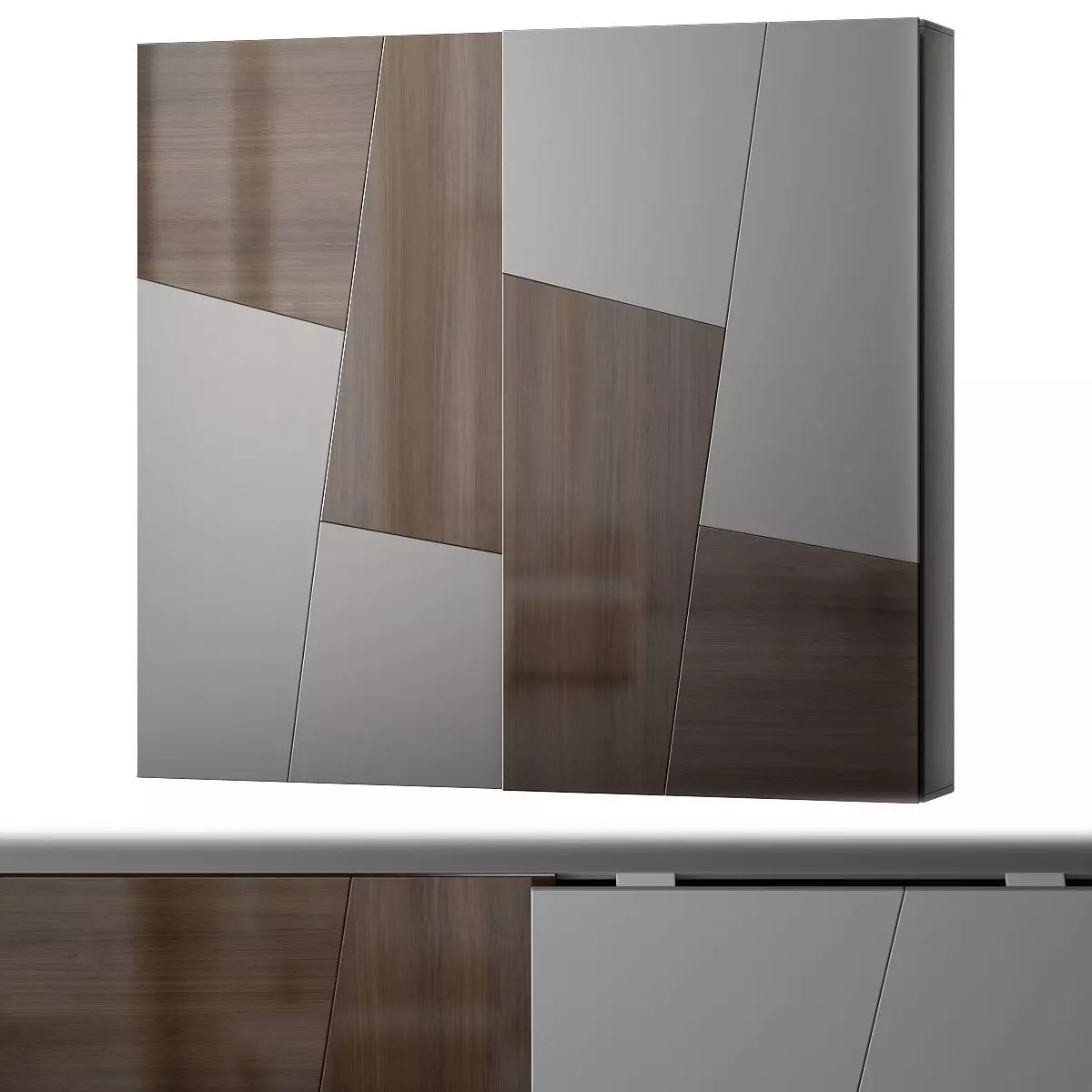 Sliding Door Gallery - HOMYFEED low poly 3d model Low-poly 3D model_0