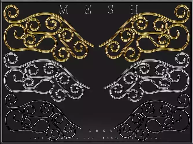 Wire Ornament - Right and Left