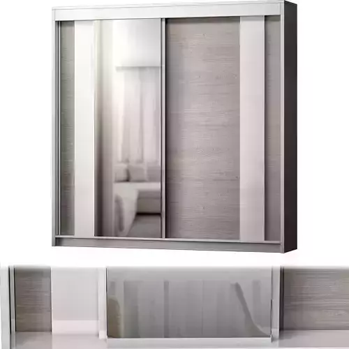 Modern Sliding Wardrobe Hokku Designs Colou low poly 3d model