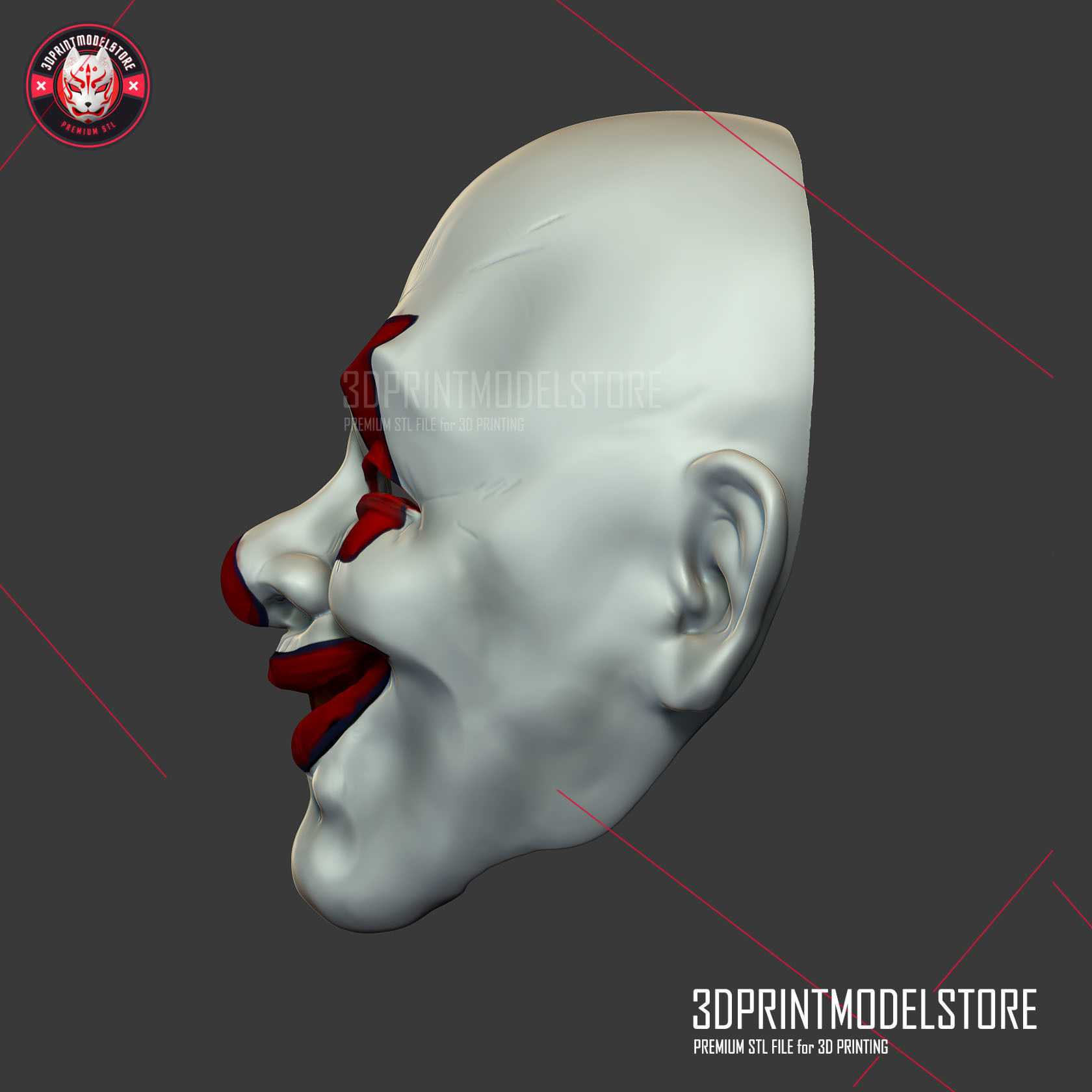 Henchmen Mask - Dark Knight Joker Clown Cosplay Mask 3D print model_2
