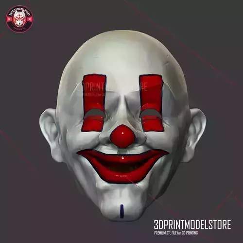 Henchmen Mask - Dark Knight Joker Clown Cosplay Mask 3D print model
