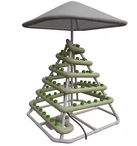 Hydroponics system 3D model