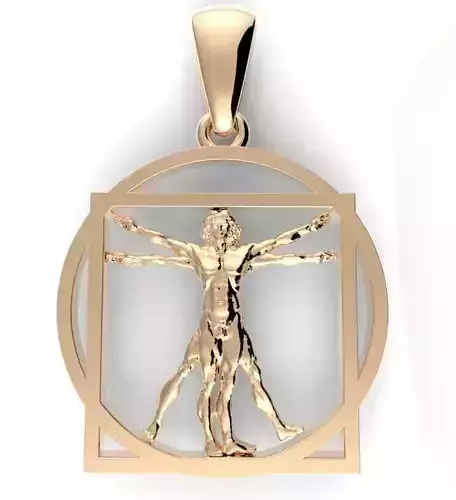 Vitruvian Man Pendant 3D print model