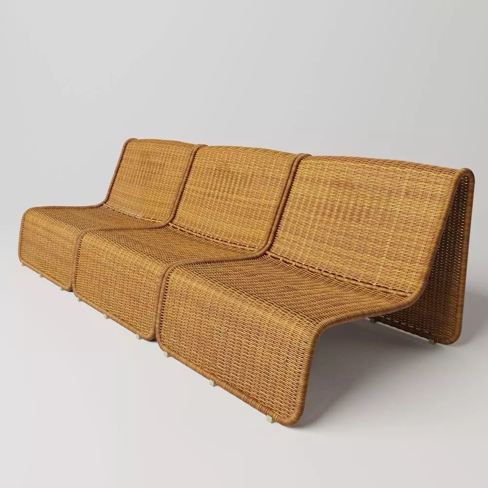 Large Wicker Chairs Free 3D model