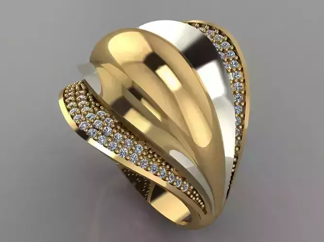 GC GOLD Y129- Diamond gold Ring 