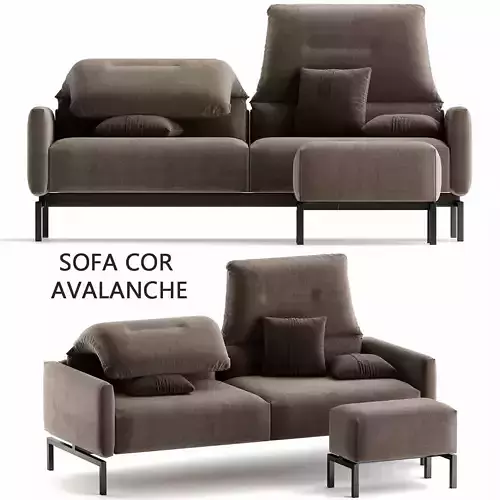 COR AVALANCHE Sofa low poly 3d model