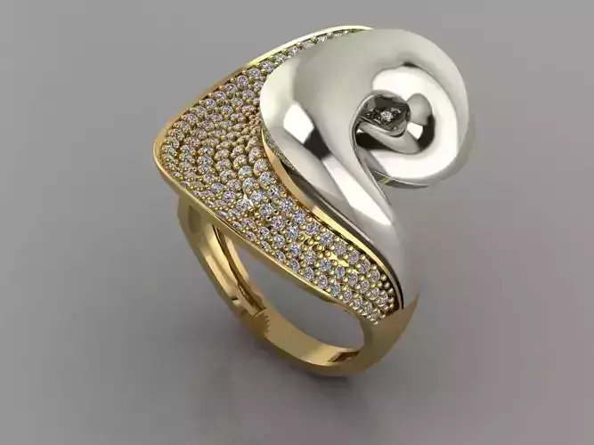 GC GOLD Y132- Diamond gold Ring 