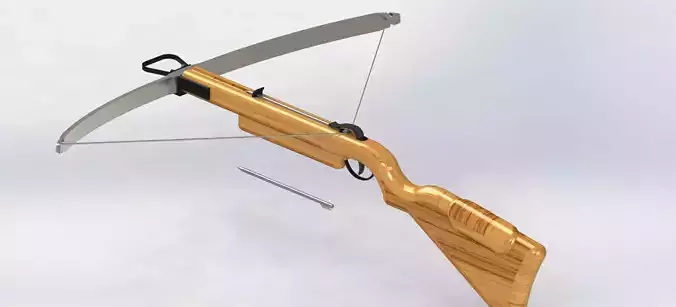 cross bow rendered with magzine and bolts 3D print model