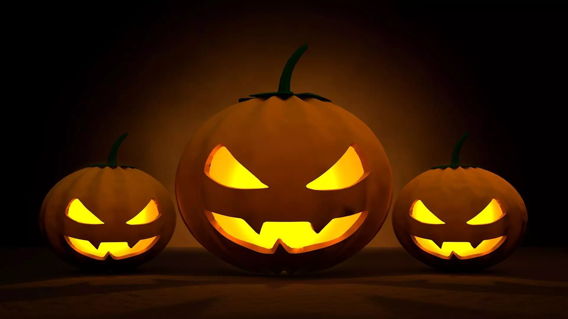 Halloween Lanterns Low-poly 3D model_0