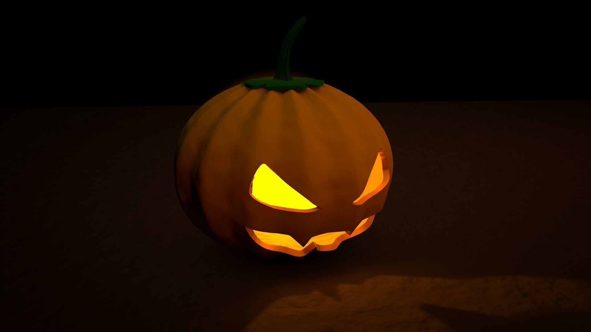 Halloween Lanterns Low-poly 3D model_2