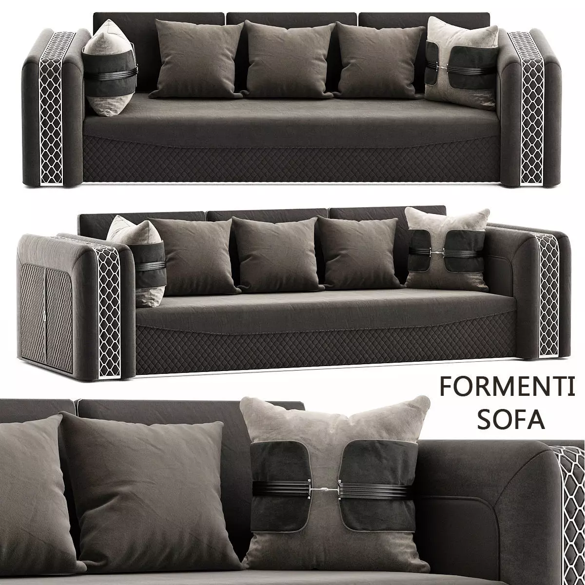 Formenti FOR2476 Infinity Sofa low poly 3d model Low-poly 3D model_0