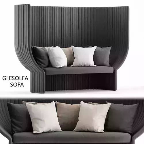 IOC GHISOLFA  Sofa low poly 3d model