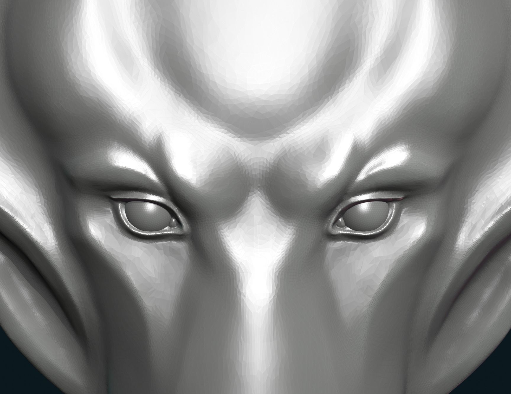 Wolf head relief 3D print model_10