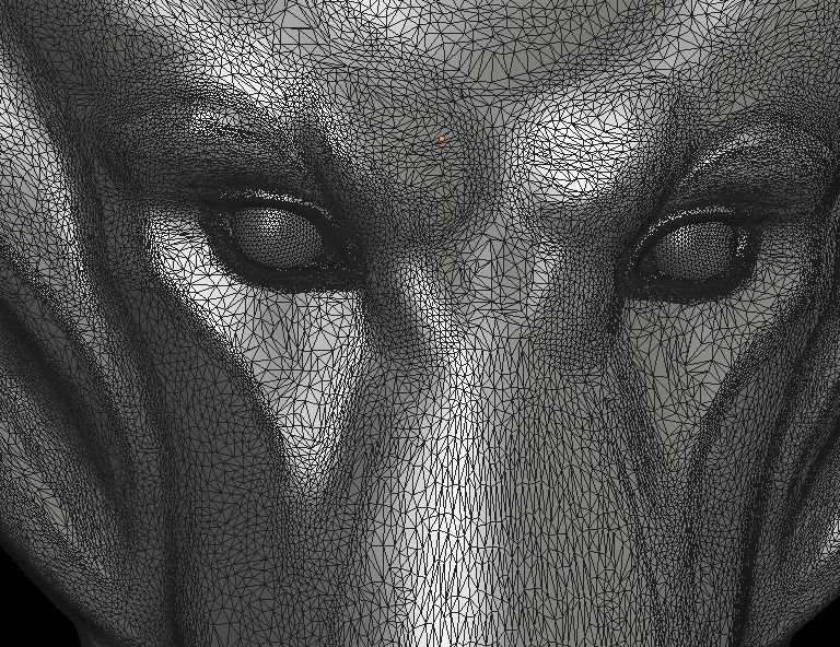 Wolf head relief 3D print model_13