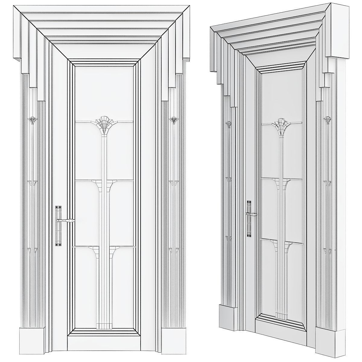 Interior Doors Premium low poly 3d model Low-poly 3D model_1