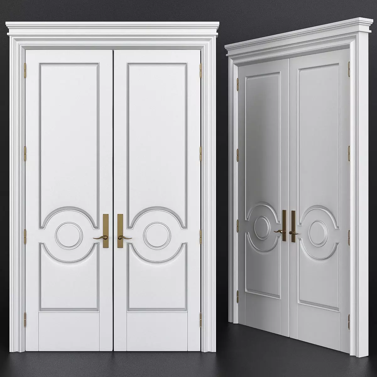 Interior Doors Premium low poly 3d model Low-poly 3D model_0