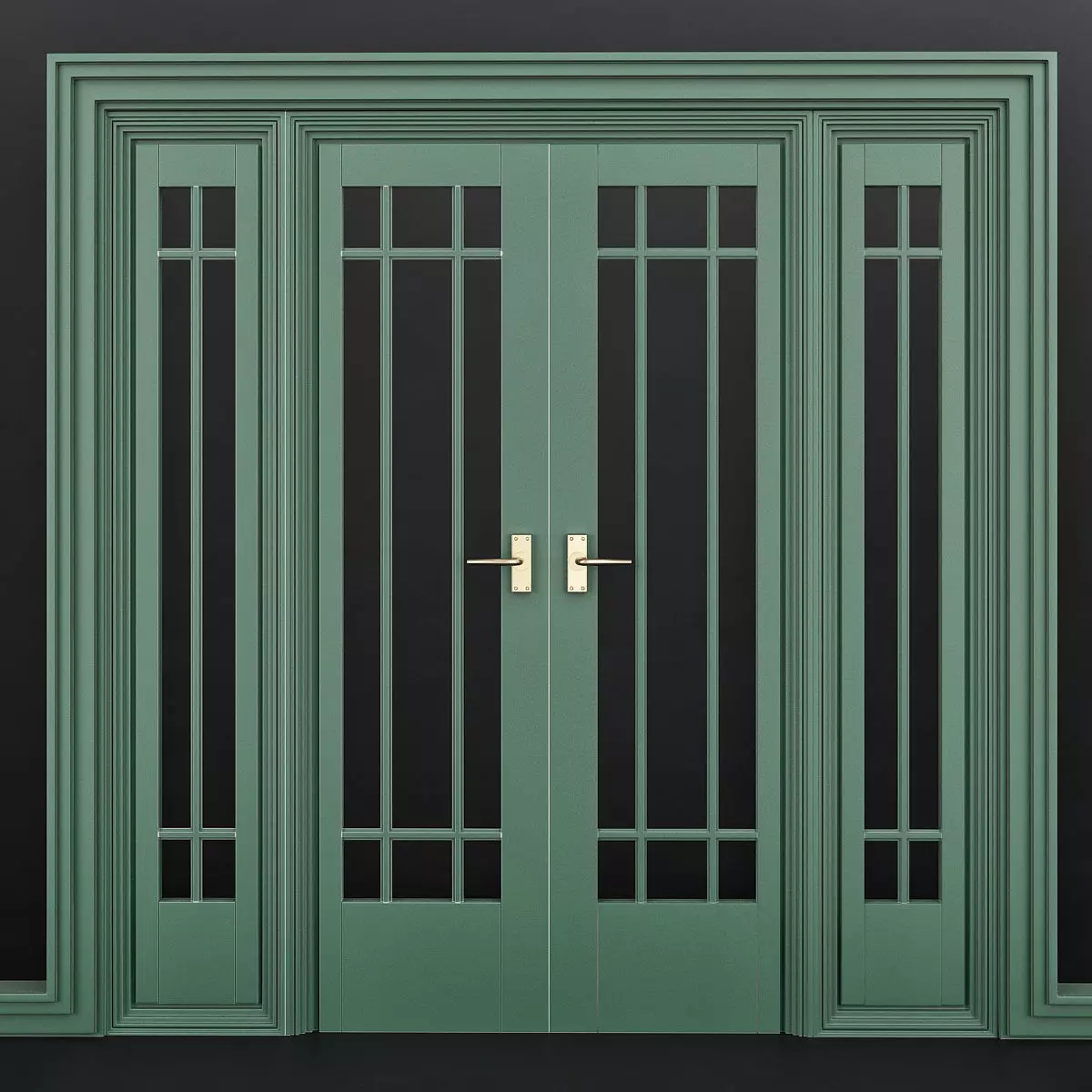Interior Doors Premium low poly 3d model Low-poly 3D model_0