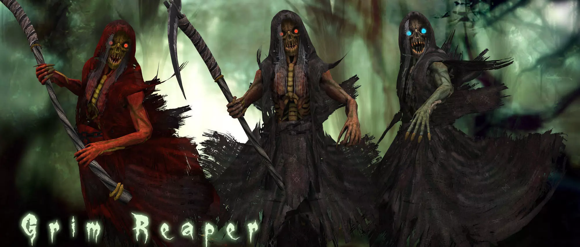 Grim reaper Low-poly 3D model