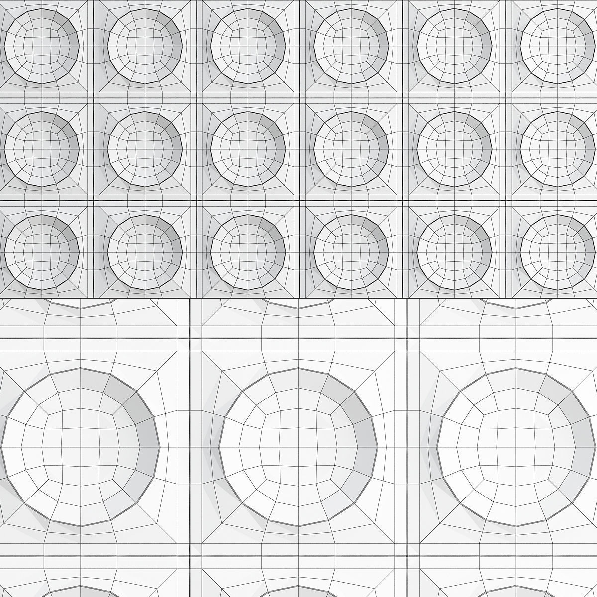 3d Gypsum wall Panels Low-poly 3D model_1