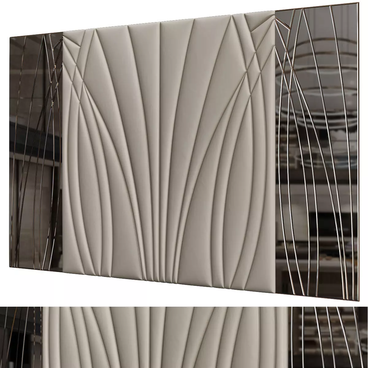 Headboard Premium low poly 3d model Low-poly 3D model_0