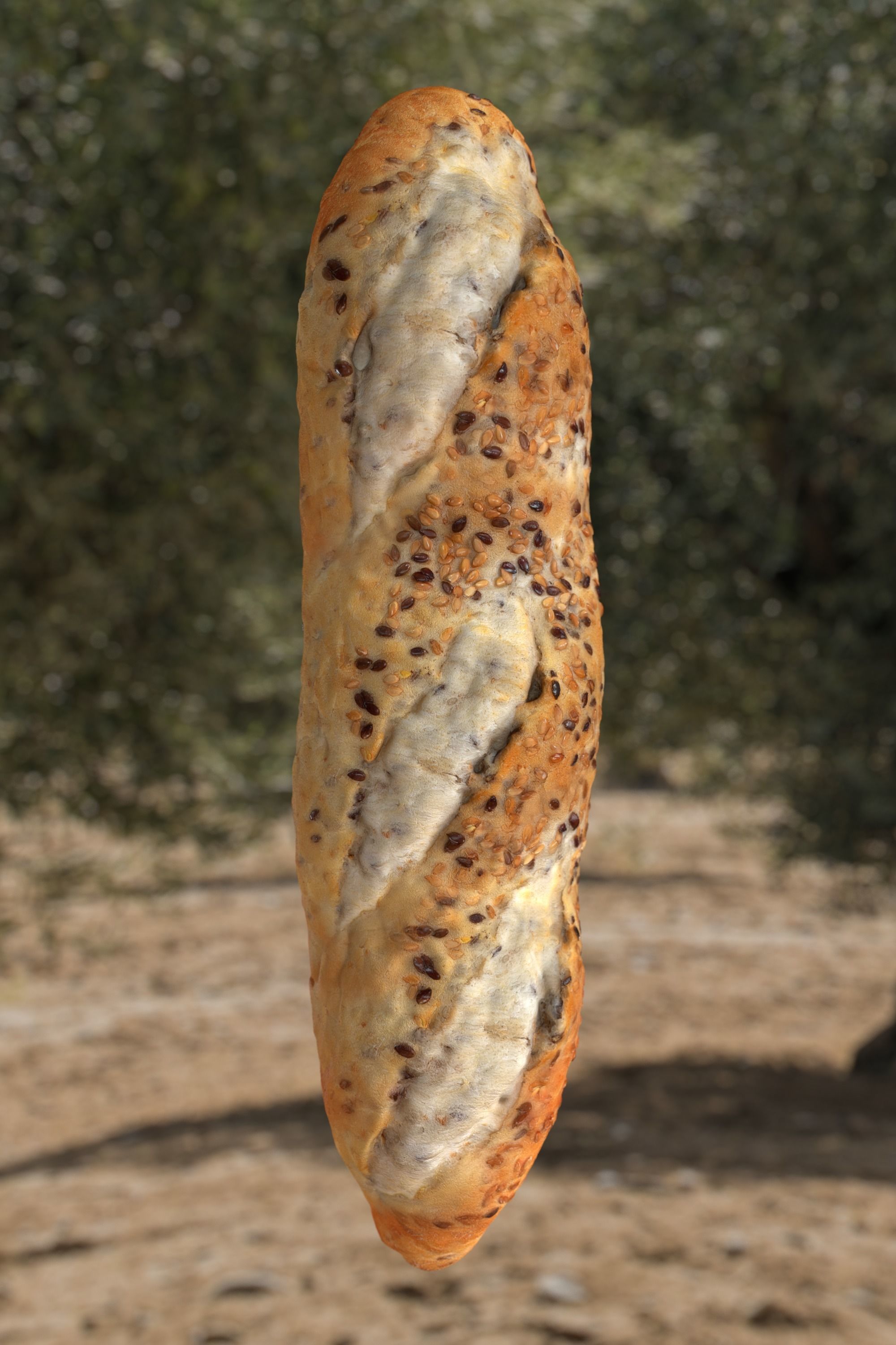 Bread 3D model  Photoscan  Baugette Low-poly 3D model_1