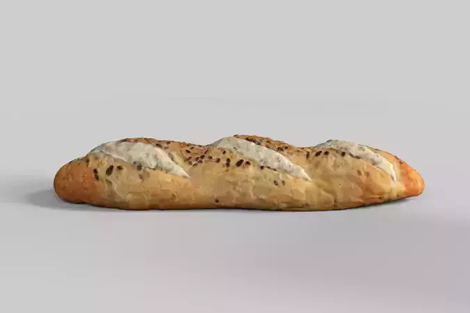 Bread 3D model  Photoscan  Baugette