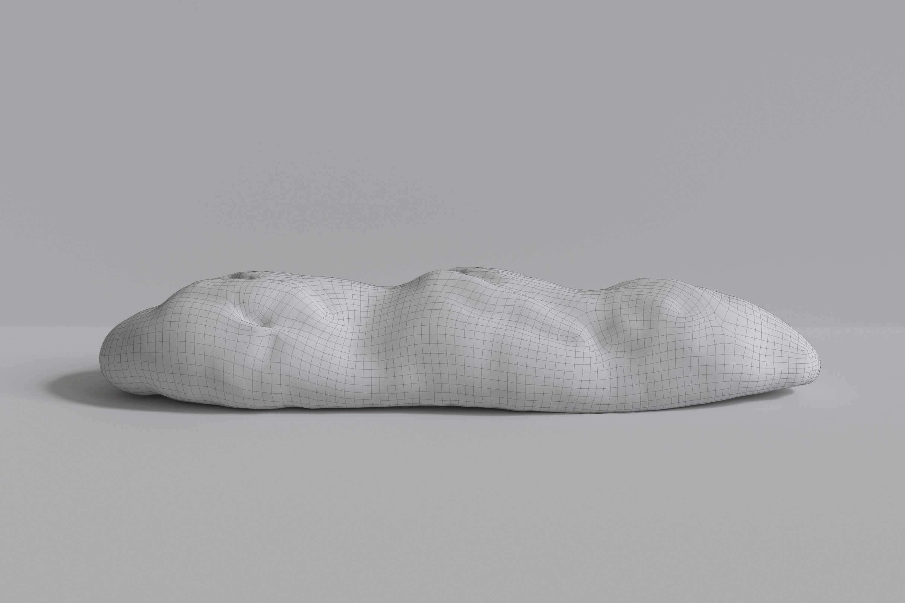 Bread 3D model  Photoscan  Baugette Low-poly 3D model_7