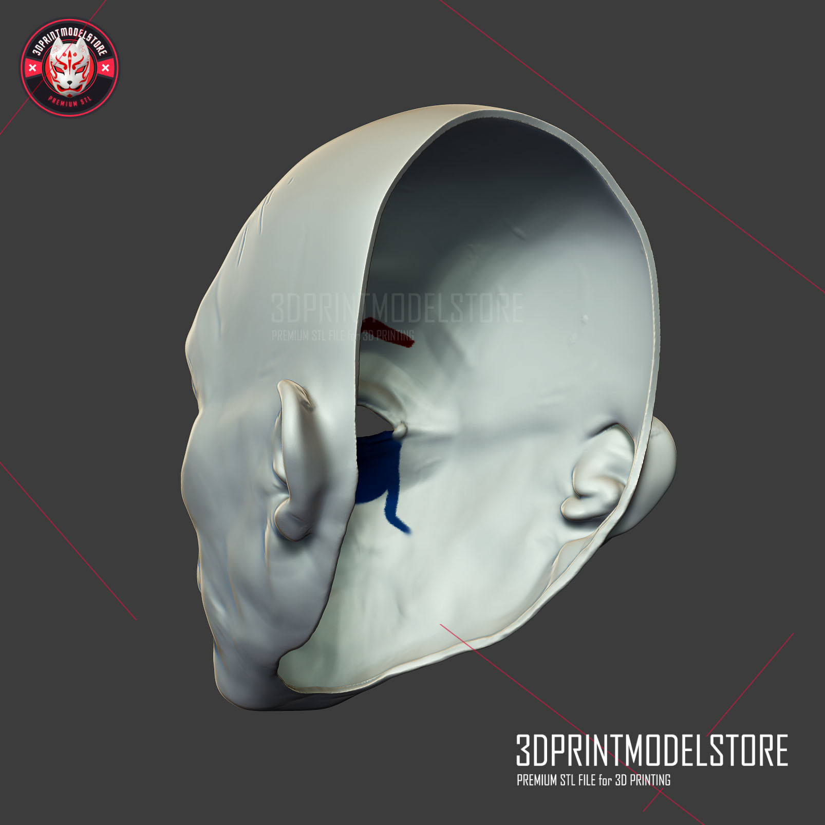 Joker Henchmen Dark Knight Clown Mask - Cosplay Halloween 3D print model_4