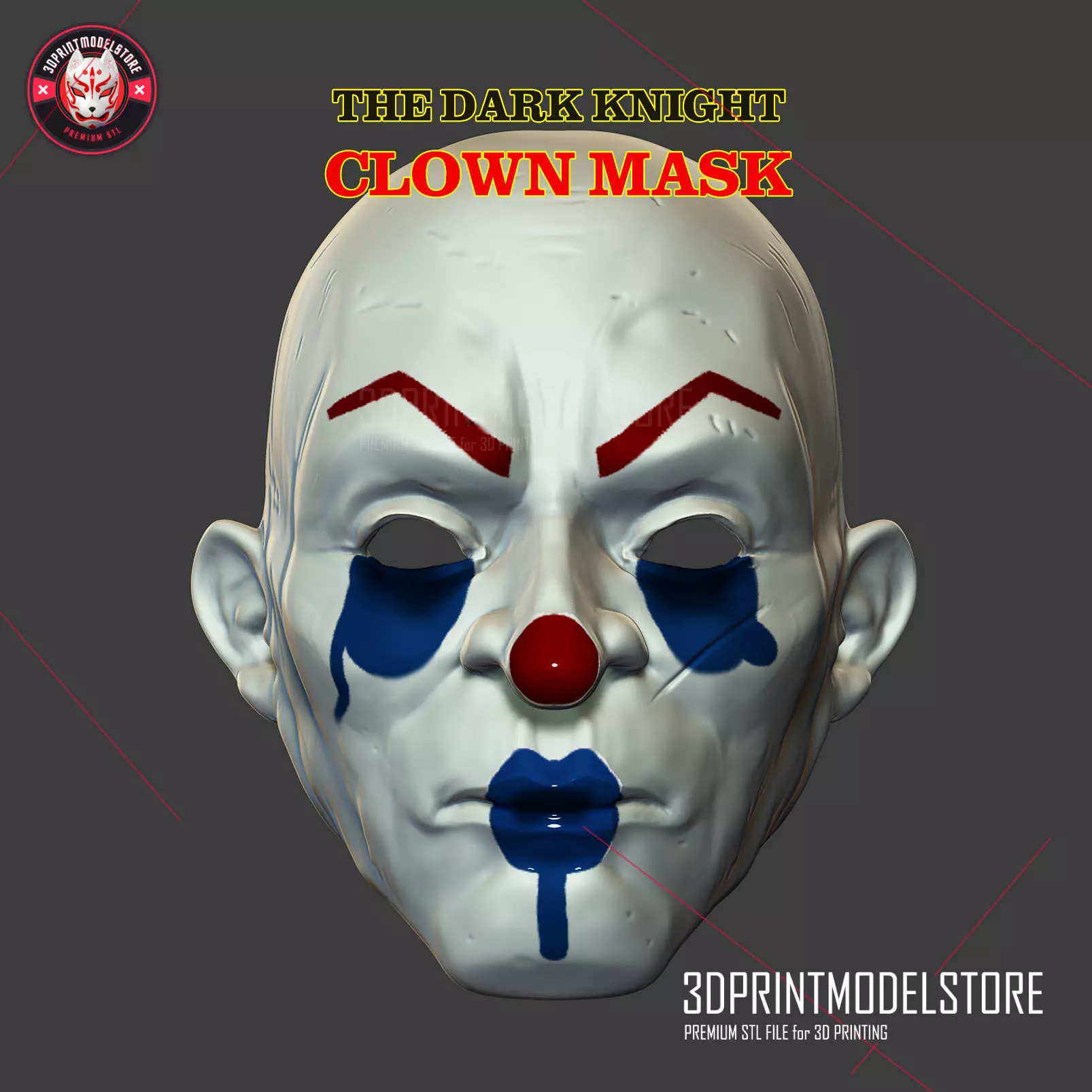 Joker Henchmen Dark Knight Clown Mask - Cosplay Halloween 3D print model_0