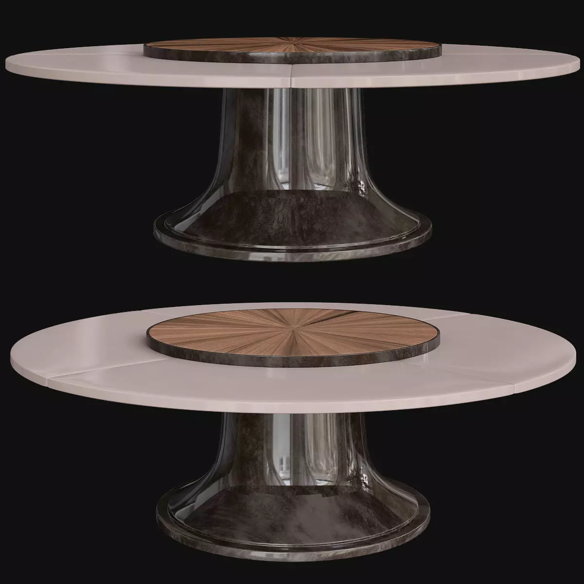 LOOSE FURNITURE Dining table low poly 3d model Low-poly 3D model_0