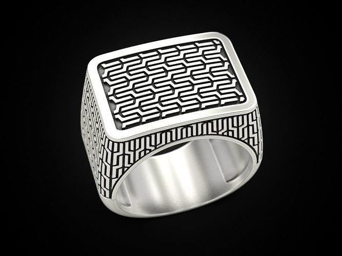 Patterned ring 3D print model