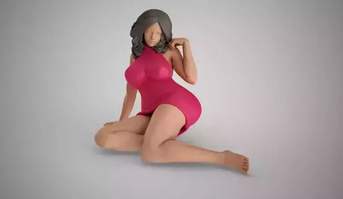 Woman Home Mood 7 3D print model