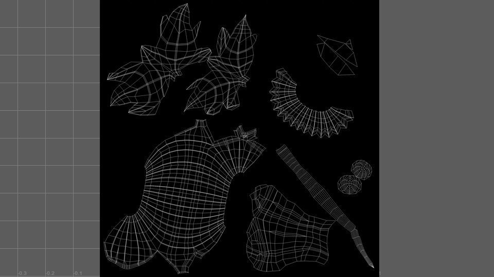 Halloween Pumpkin Low-poly 3D model_15