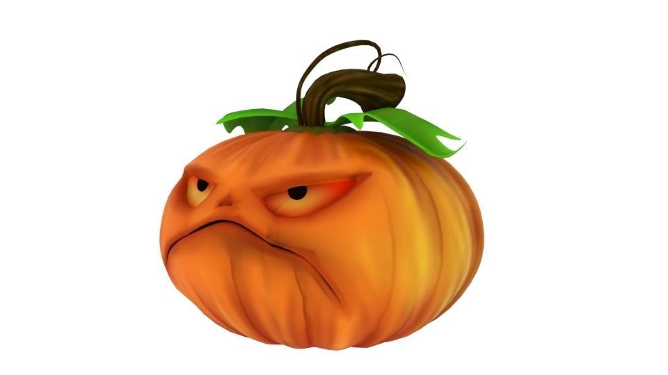 Halloween Pumpkin Low-poly 3D model_3