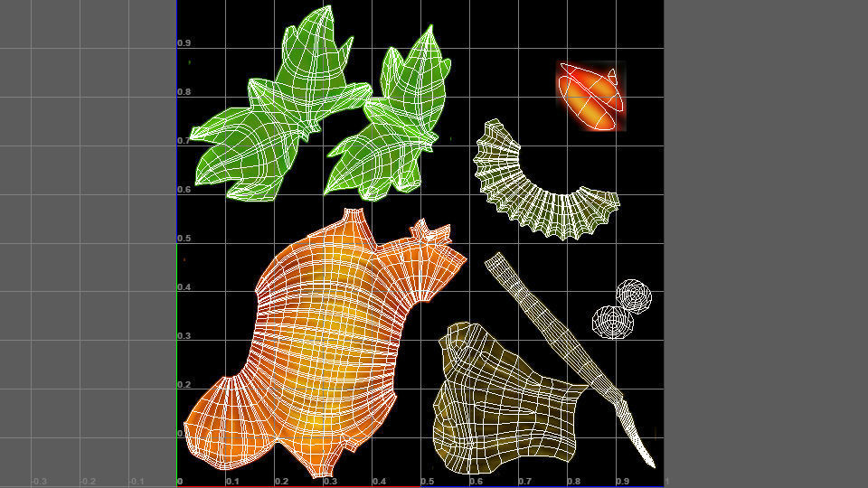 Halloween Pumpkin Low-poly 3D model_14