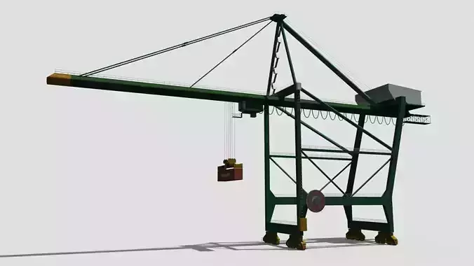 Container Crane Low-poly 3D model