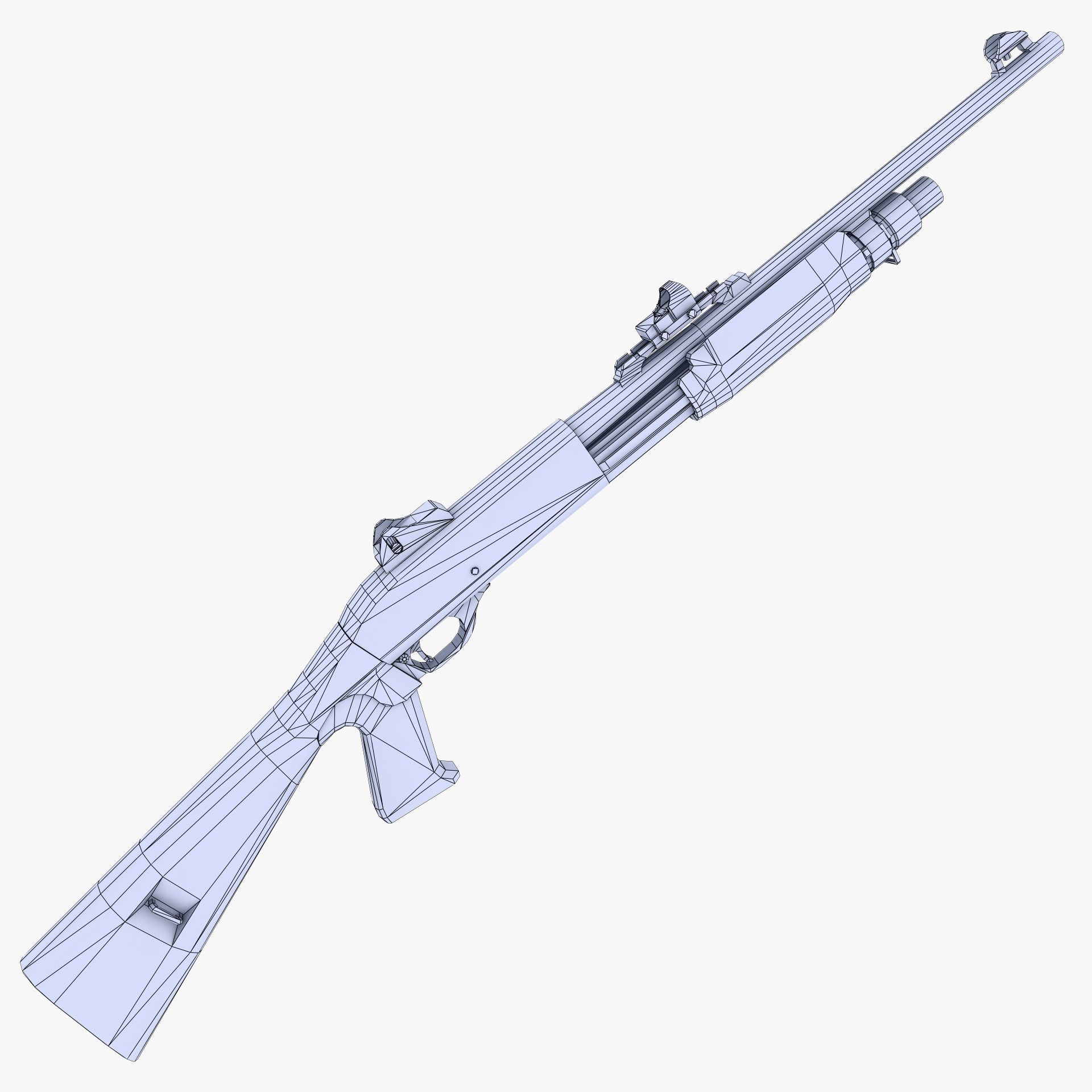 Remington 870 MCS Low-poly 3D model_3