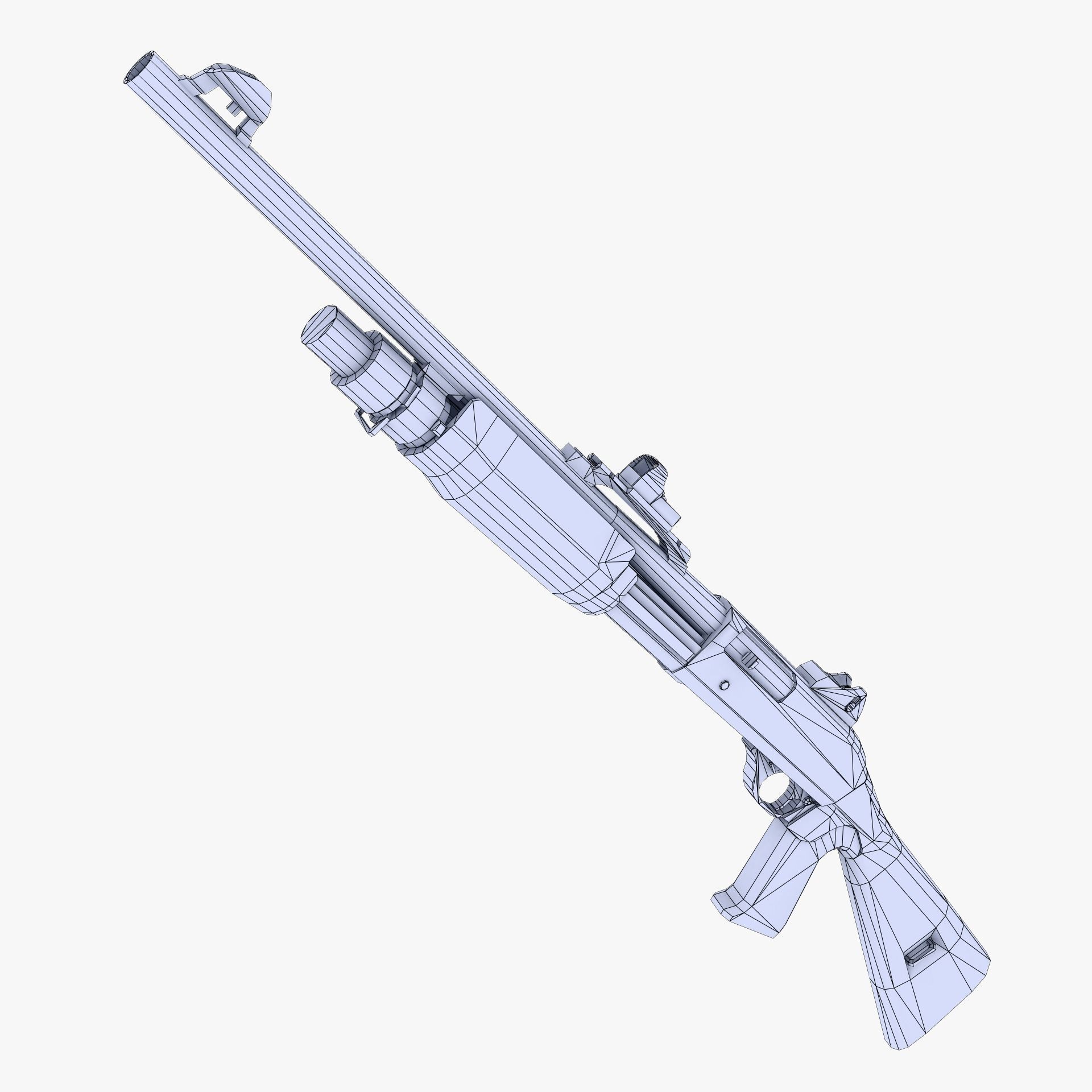 Remington 870 MCS Low-poly 3D model_4