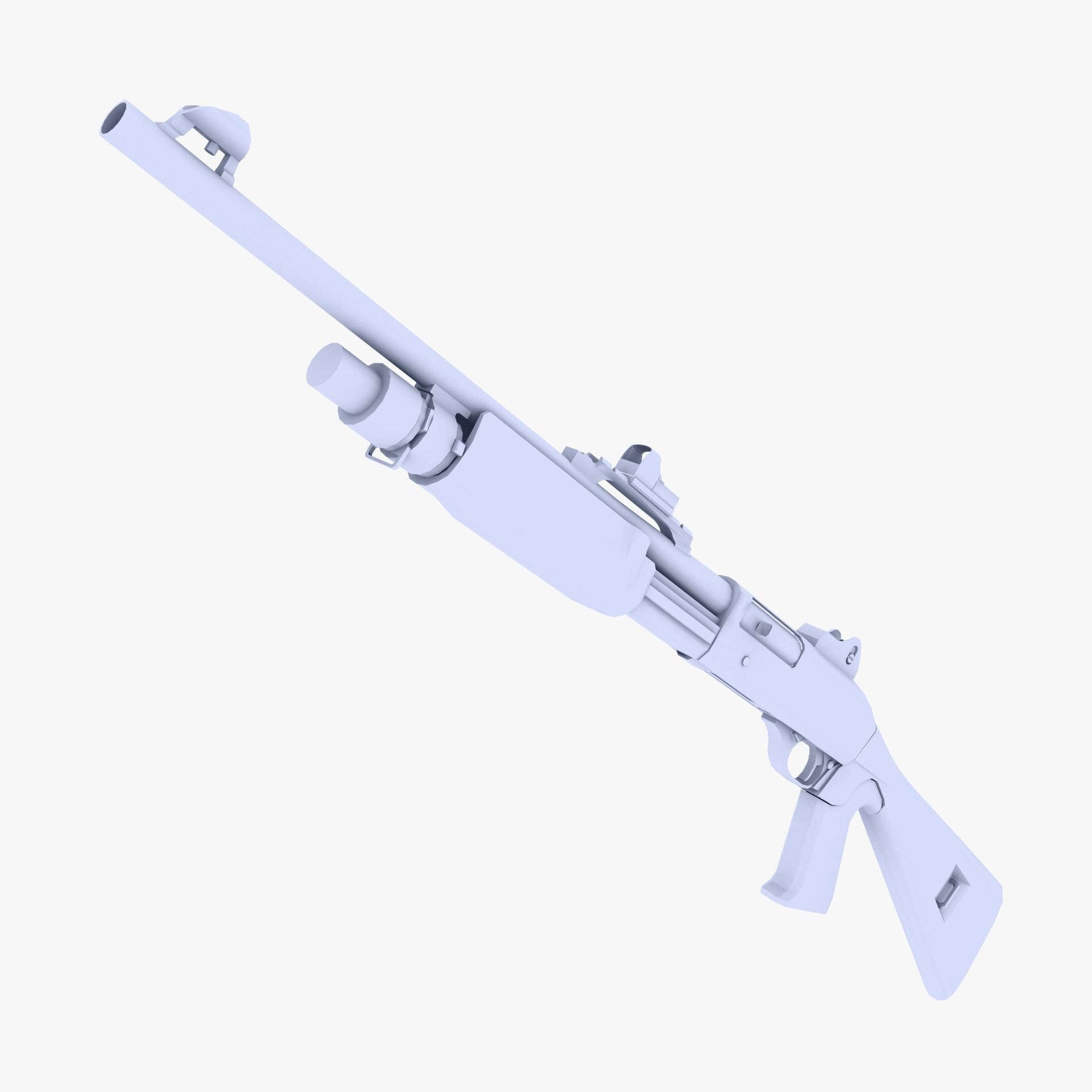 Remington 870 MCS Low-poly 3D model_2