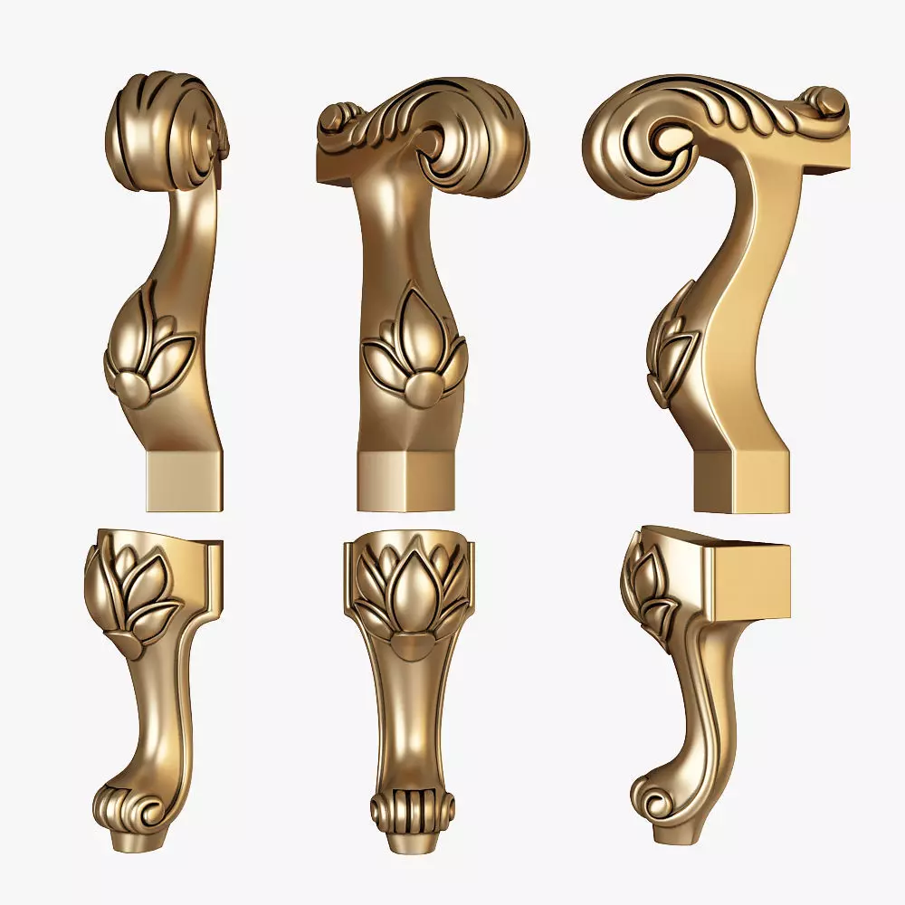 Arm and leg furniture for CNC 3D model_0