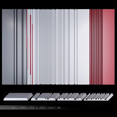 Decorative Bamboo Wall Panels laurameroni Low-poly 3D model