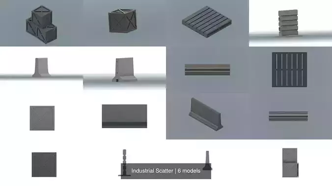 Industrial Scatter 3D Model Collection