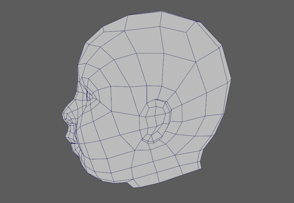 Baby for game Low-poly 3D model_10
