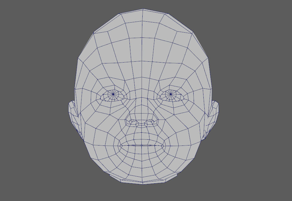 Baby for game Low-poly 3D model_8